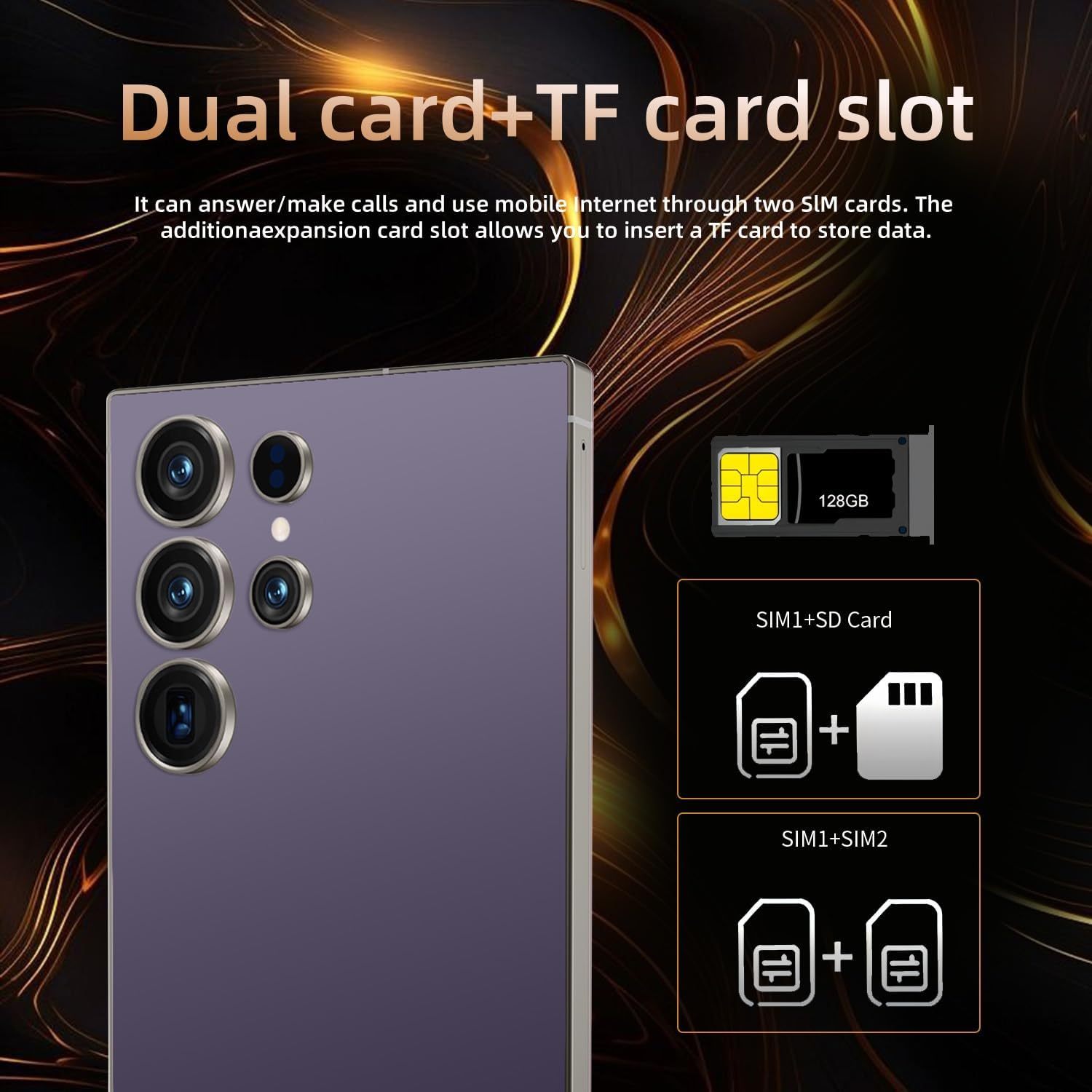 S25 Ultra Cell Phone 5G Unlocked Phone,Smartphone With Tool Pen, Android 15.0 Cell Phone - Image 2